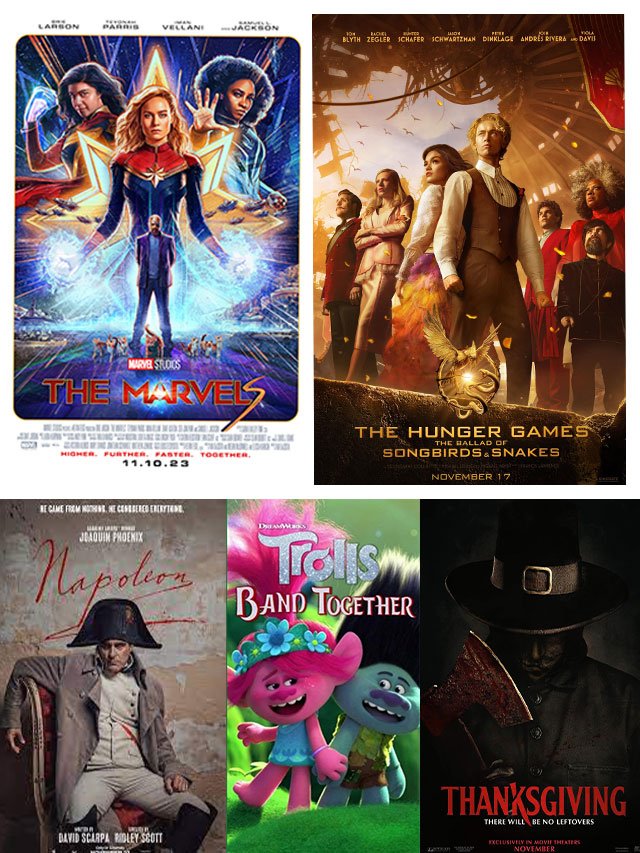 Upcoming Hollywood movies releasing in November 2023: The Marvels, Napoleon and more